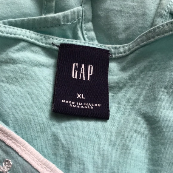 Gap size X Large aqua blue camisole with white trim & stretch - Picture 3 of 10